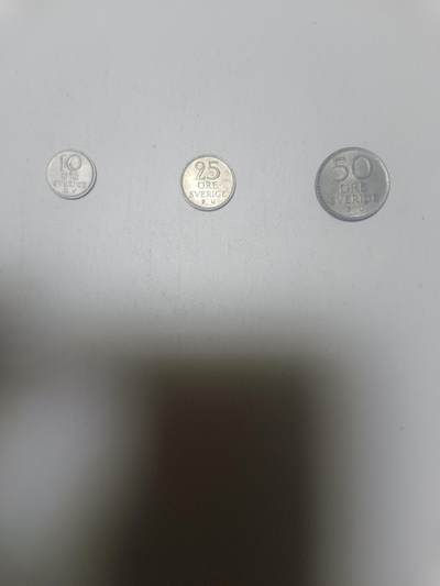 【20260210】非全新纸币和硬币第333场 - 瑞典3枚硬币小套