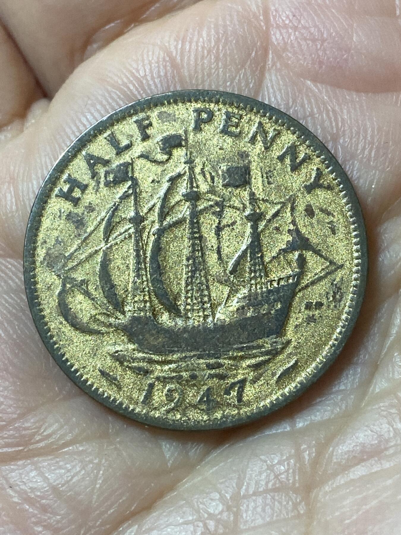 2026年第二十一场(总第一百九十场）外国好品散币场(免佣金) 英国🇬🇧1947年半便士(乔治六世第一版)