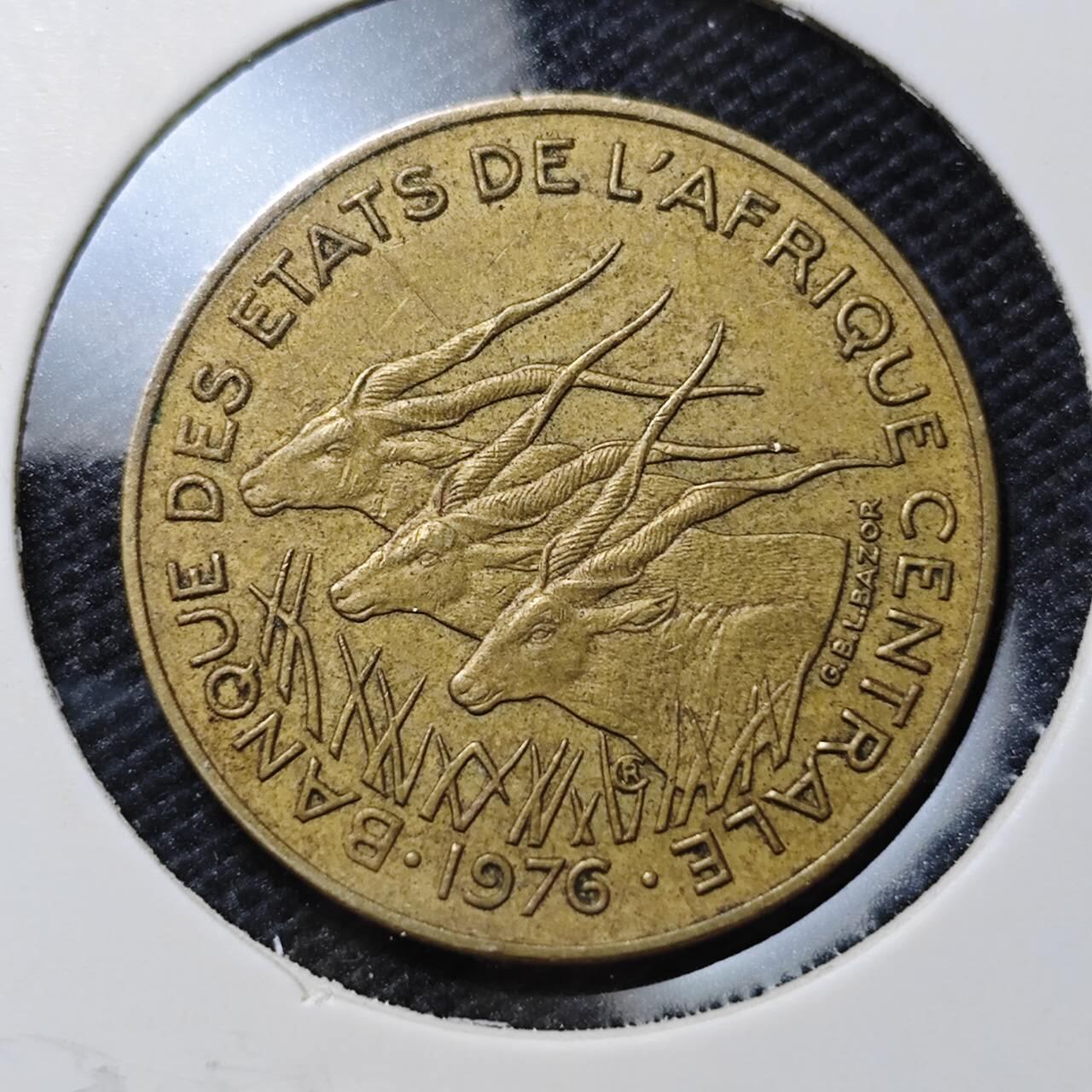 KK钱币收藏小铺  第395期  2月预留时间 周末发货 1976中非10法郎 
