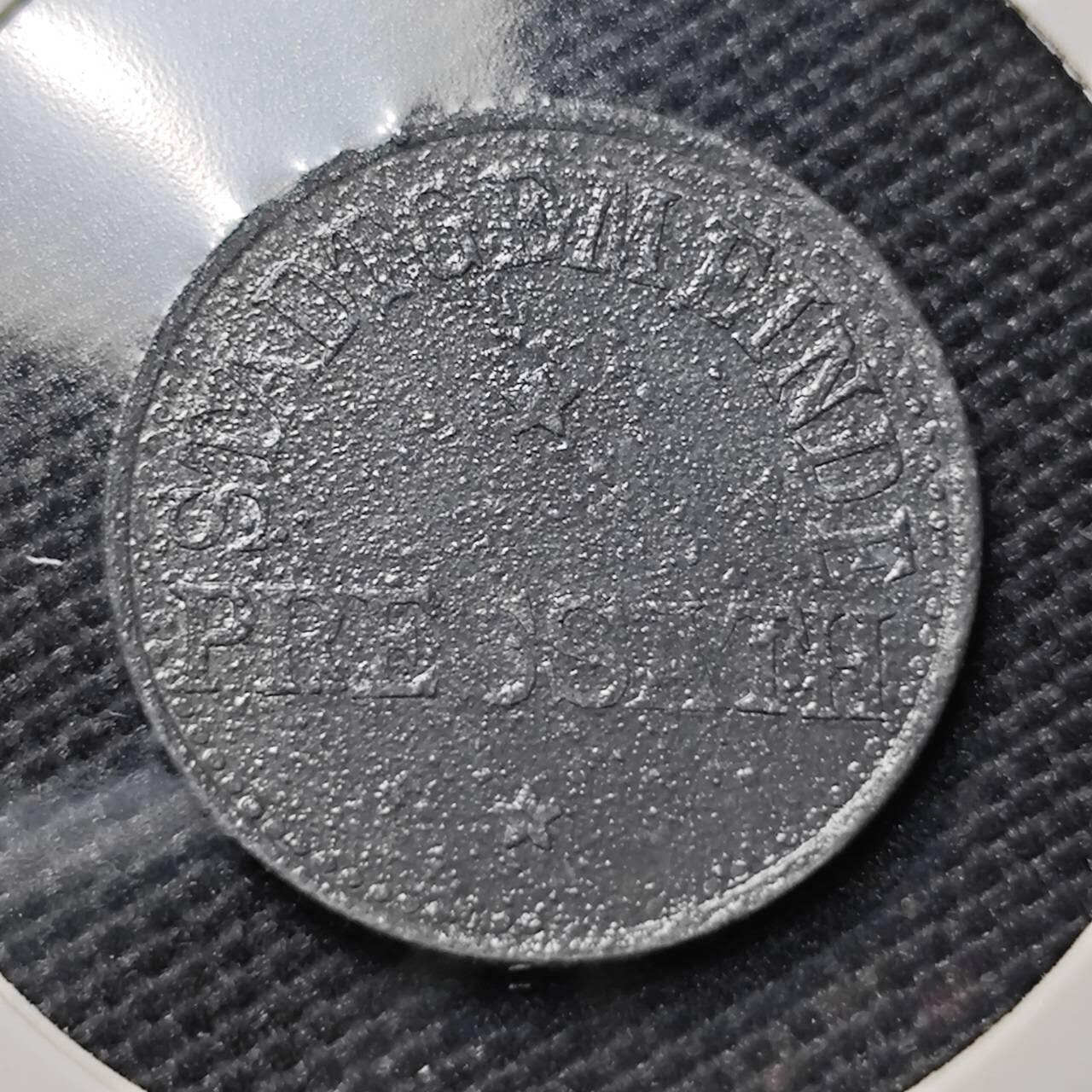 KK钱币收藏小铺  第395期  2月预留时间 周末发货  德紧5芬尼