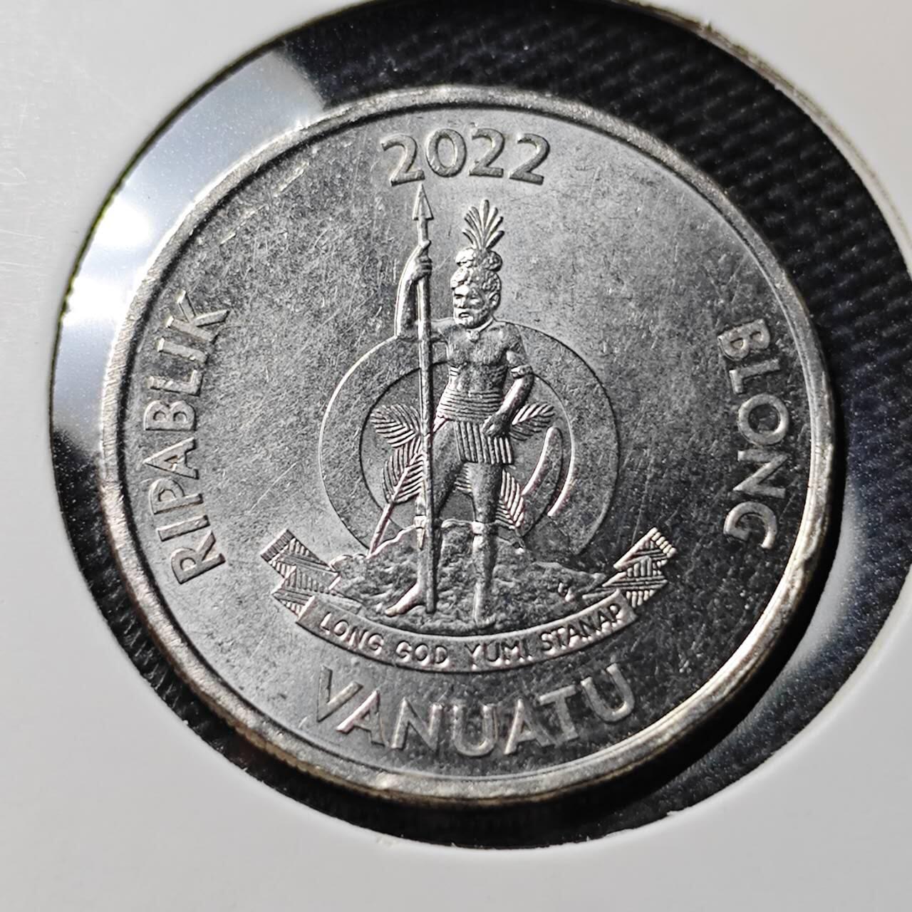 KK钱币收藏小铺  第395期  2月预留时间 周末发货 2022瓦努阿图20瓦图 