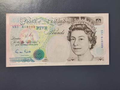 2月8号晚上8点 外国纸币自动截拍第21场 - 5镑 签名稀少