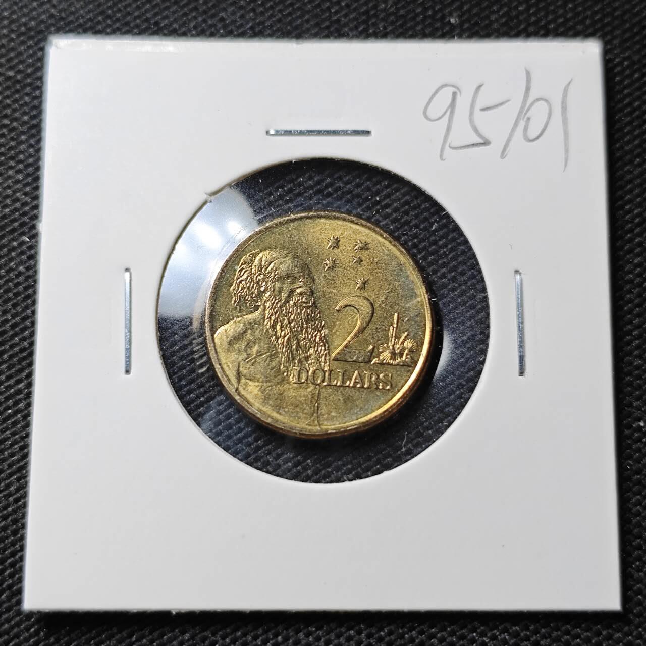 KK钱币收藏小铺  第395期  2月预留时间 周末发货 2005澳大利亚土著人2元 