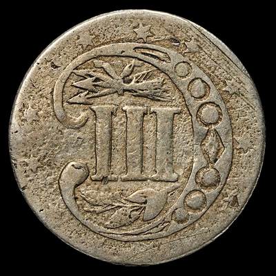 修遠堂世界钱币第104期 - 1860年美国3美分银币