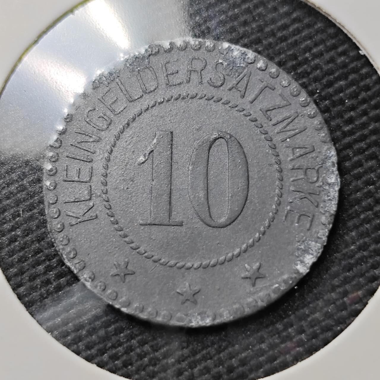 KK钱币收藏小铺  第395期  2月预留时间 周末发货  德紧10芬尼代币