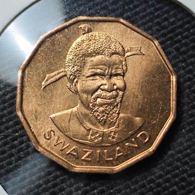 KK钱币收藏小铺  第395期  2月预留时间 周末发货 -  1974斯威士兰1分铜币 好品