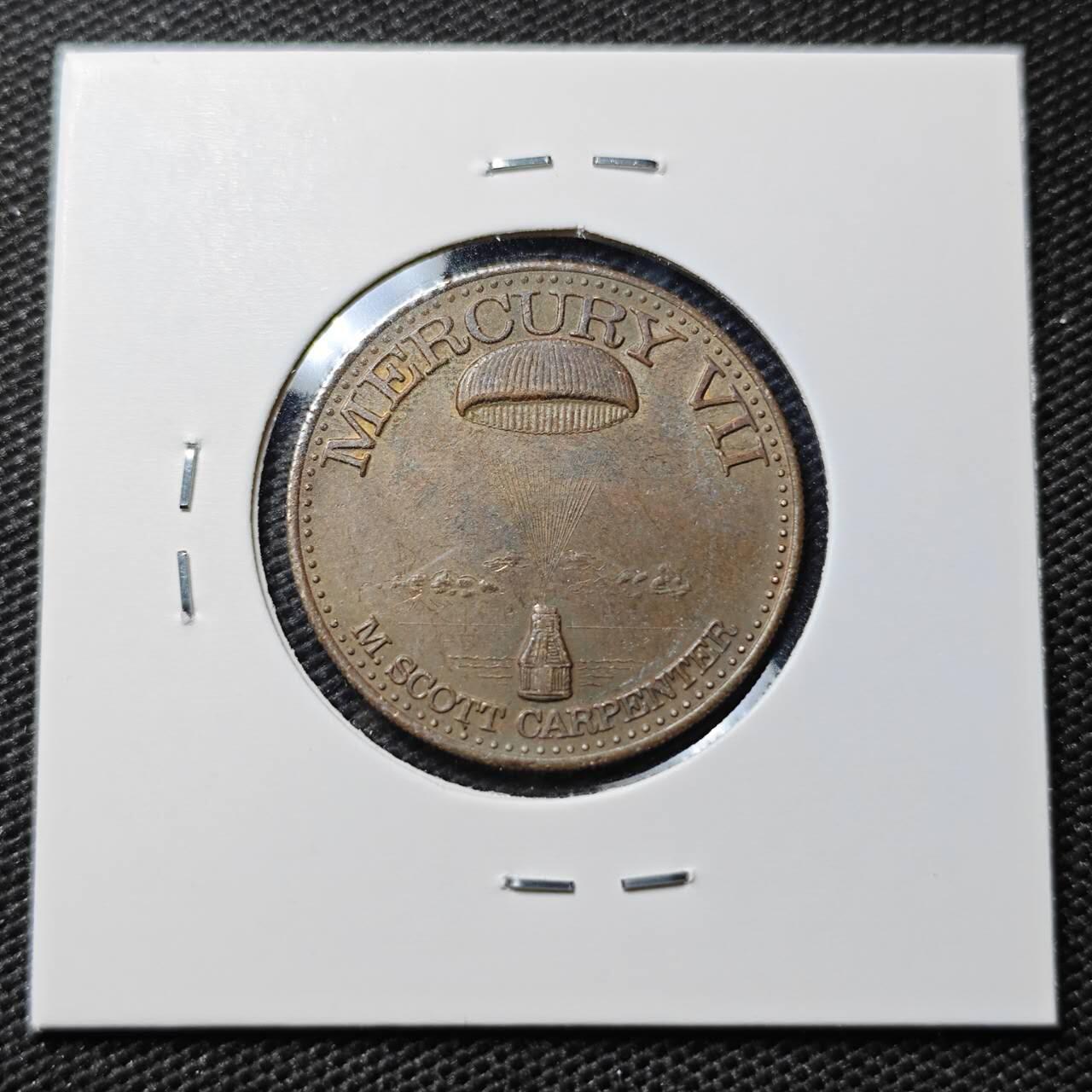 KK钱币收藏小铺  第395期  2月预留时间 周末发货  美国航天纪念铜章