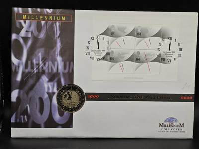  【淘币小摊】限时拍第八百七十拍   克朗币邮币封场    年前最后一场结束全部发出请更换最新收货地址不方便收货的请勿参拍或者顺丰到付 - 英国1999年千禧年5镑纪念币邮币封