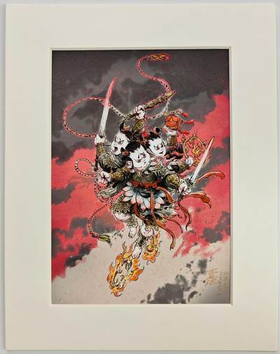 白泽拍卖卡牌手绘专场第32期（愿得长如此 年年物侯新） - 2026 北京GAF 一泡复制画 哪吒  一泡亲签