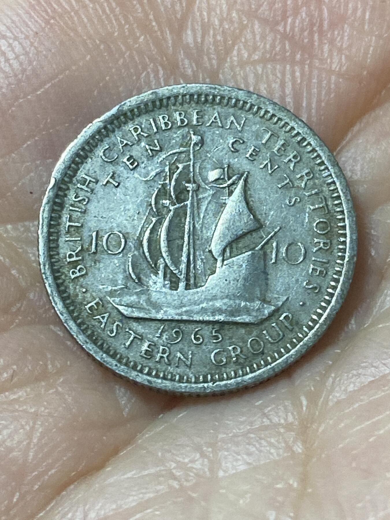 2026年第二十一场(总第一百九十场）外国好品散币场(免佣金) 英属加勒比领地1965年10分(伊丽莎白二世青年带冠)