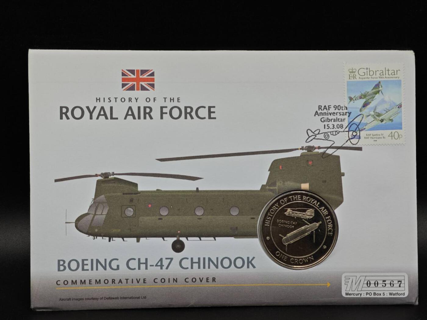  【淘币小摊】限时拍第八百七十拍   克朗币邮币封场    年前最后一场结束全部发出请更换最新收货地址不方便收货的请勿参拍或者顺丰到付 直布罗陀2008年英国皇家空军飞机历史克朗纪念币邮币封