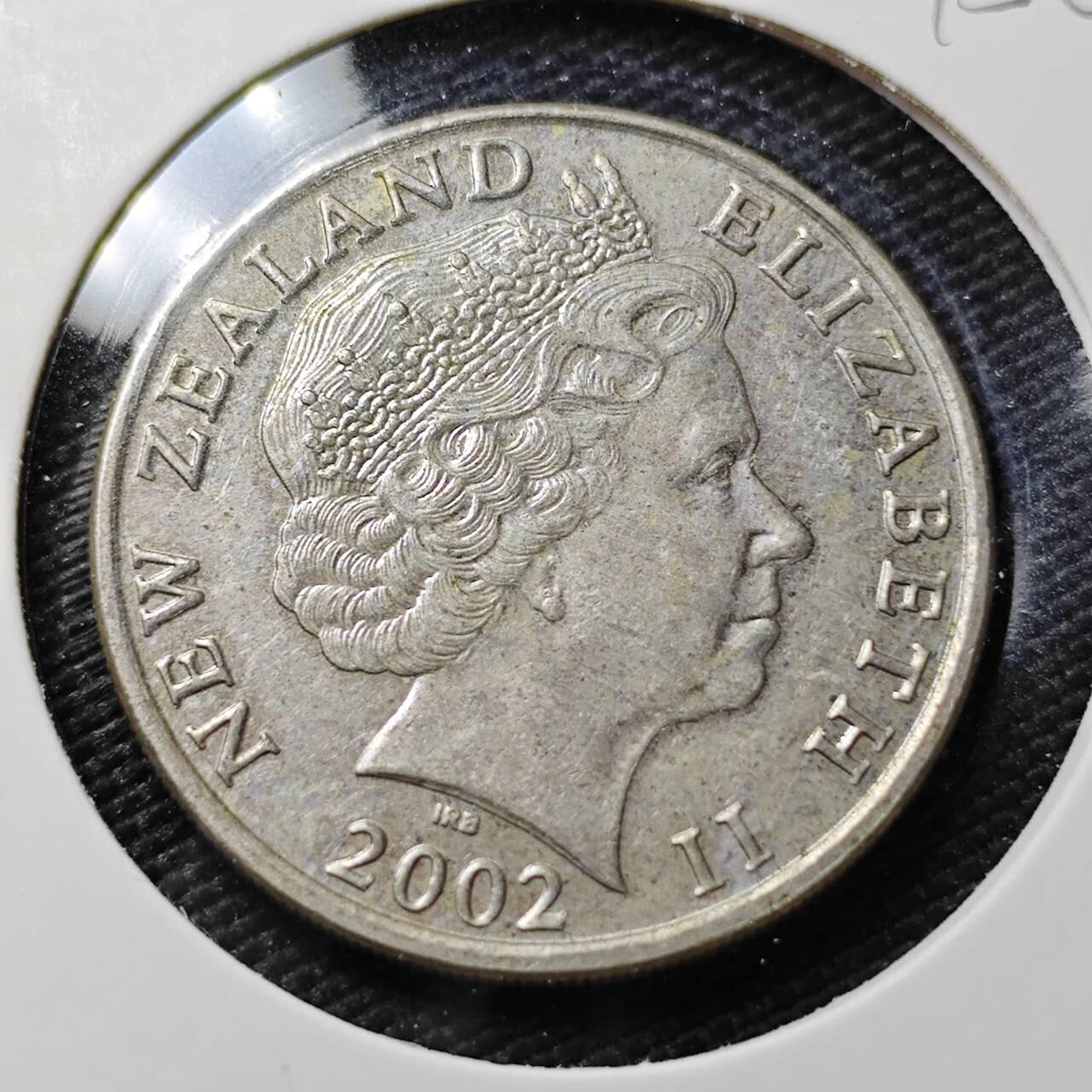 KK钱币收藏小铺  第395期  2月预留时间 周末发货 2002新西兰20分 大版