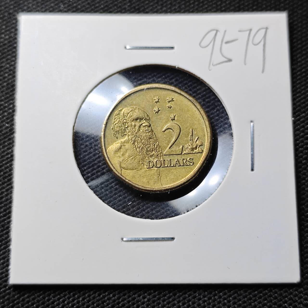 KK钱币收藏小铺  第395期  2月预留时间 周末发货 1992澳大利亚土著人2元 