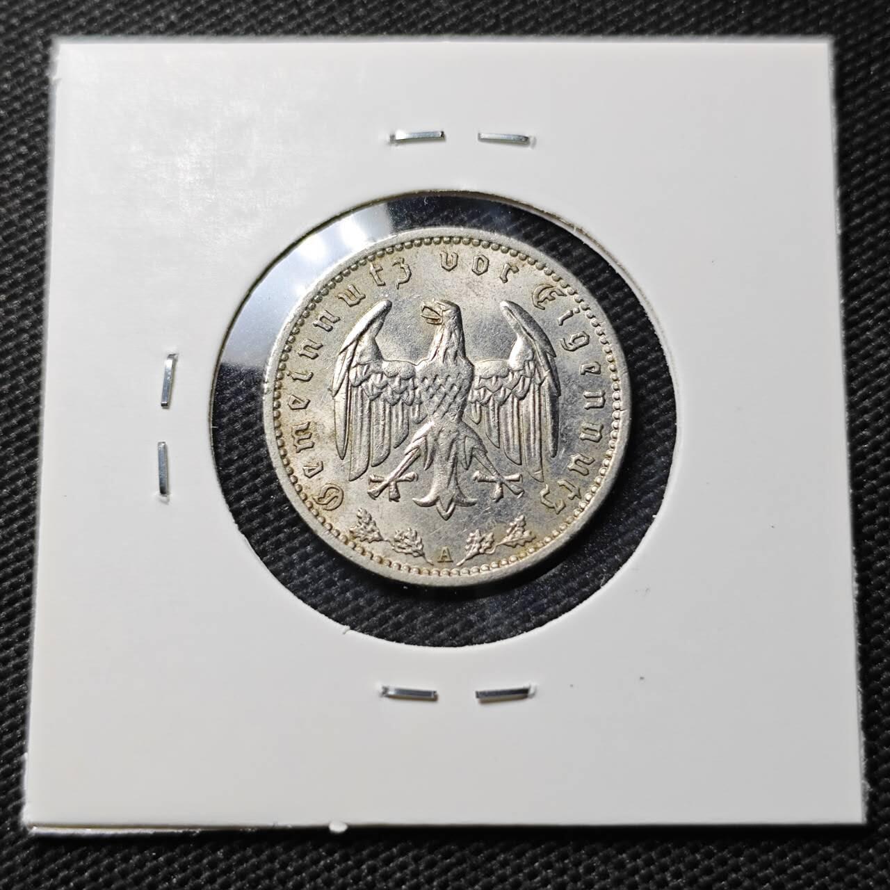 KK钱币收藏小铺  第395期  2月预留时间 周末发货 1937德国1马克 镍币