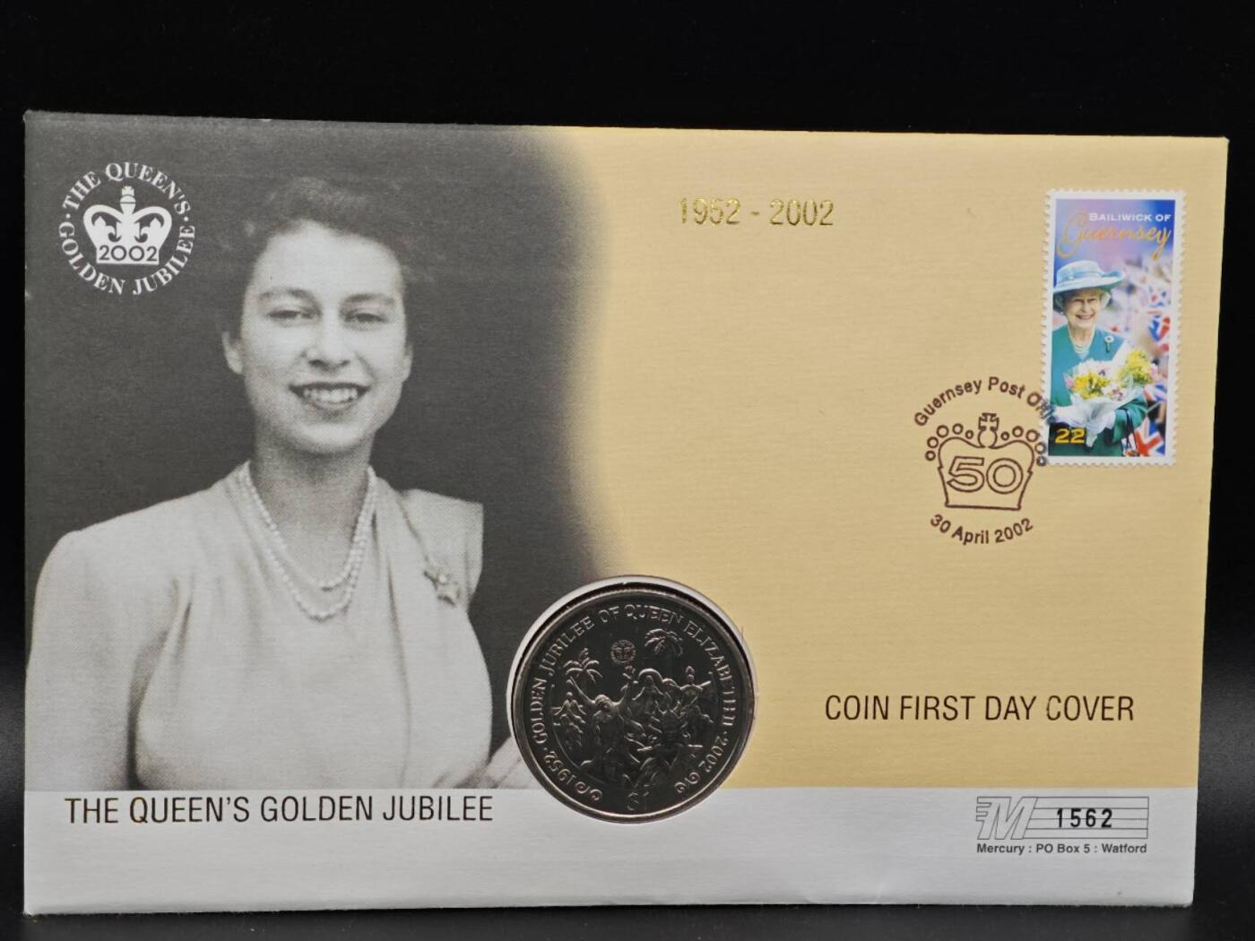  【淘币小摊】限时拍第八百七十拍   克朗币邮币封场    年前最后一场结束全部发出请更换最新收货地址不方便收货的请勿参拍或者顺丰到付 英属维尔京2002年女王登基金禧1元纪念币邮币封