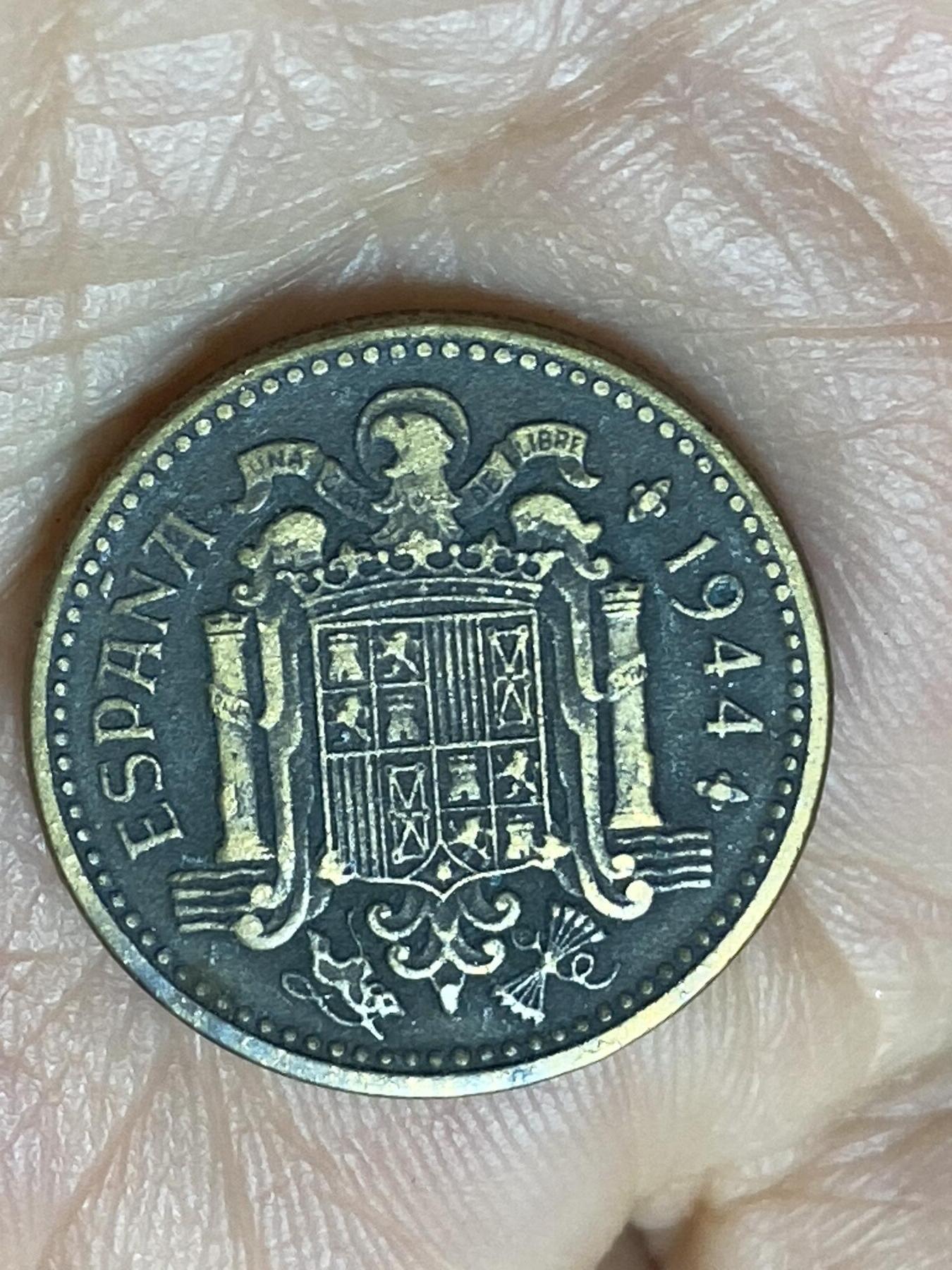 2026年第二十场(总第一百八十九场）外国好品散币场(免佣金) 西班牙🇪🇸1944年1比塞塔(国民政府时期，实际为弗朗哥控制)