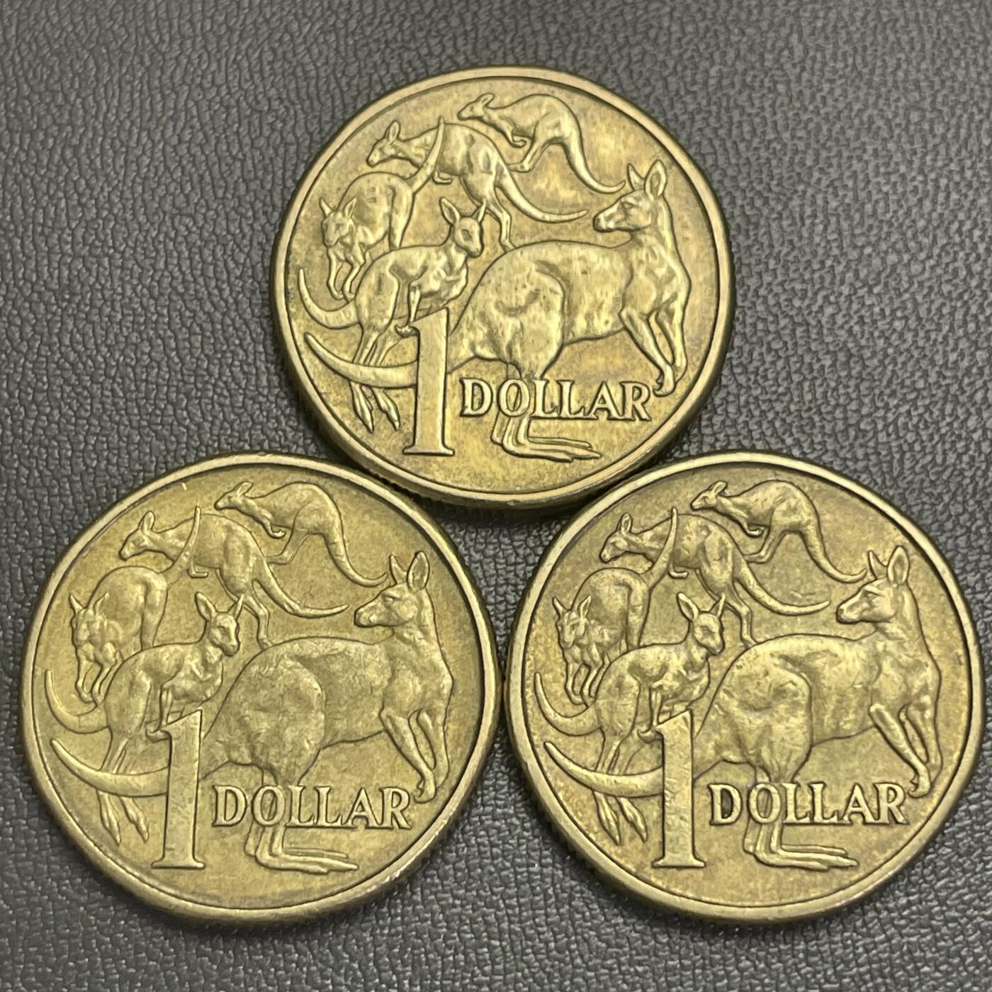 回流0207 澳大利亚1元3枚 袋鼠