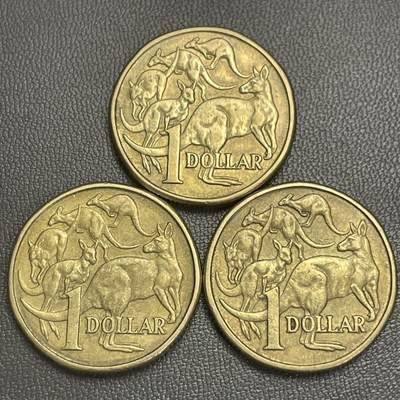 回流0207 - 澳大利亚1元3枚 袋鼠