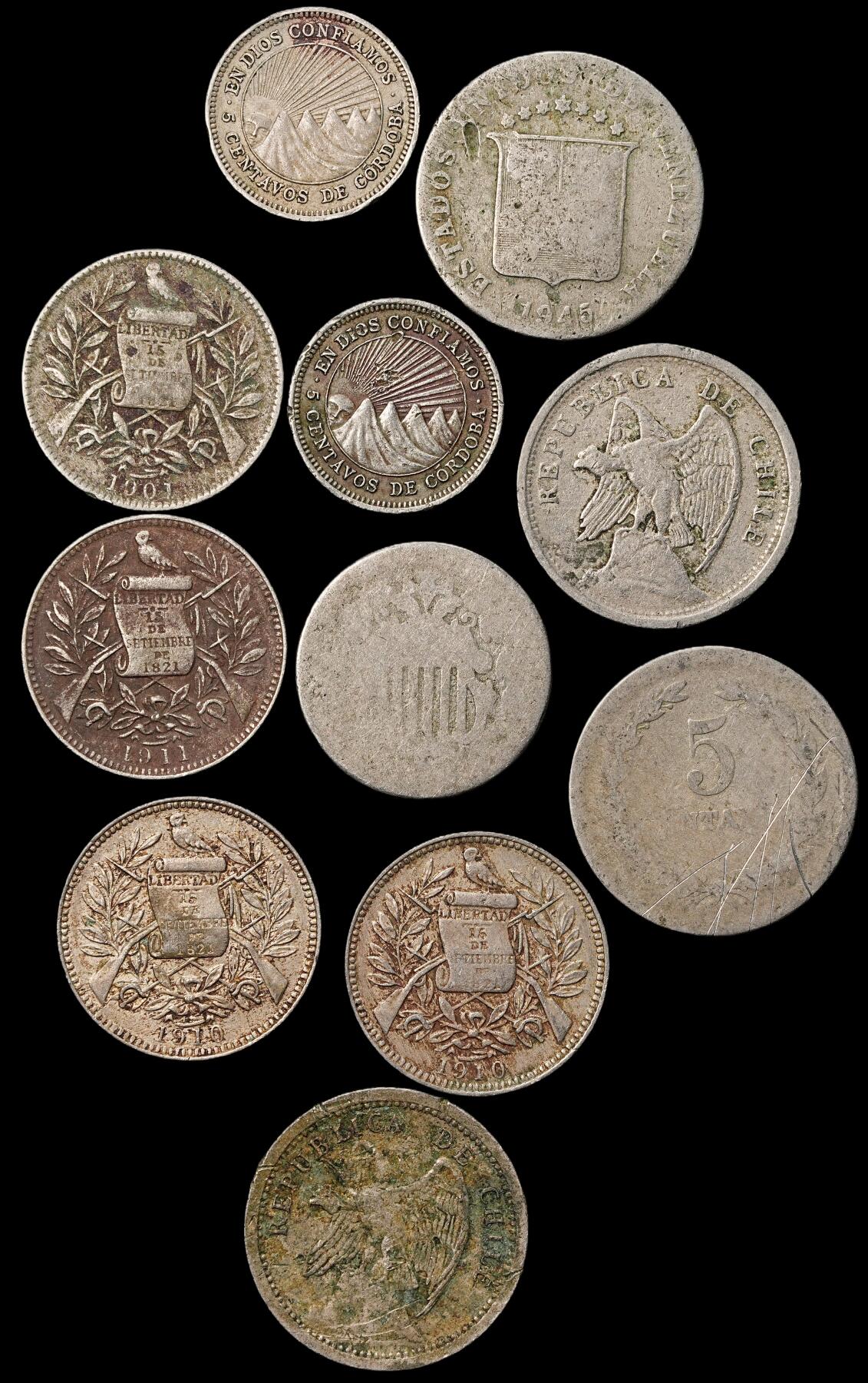 修遠堂世界钱币第104期 拉美旧钱币一组