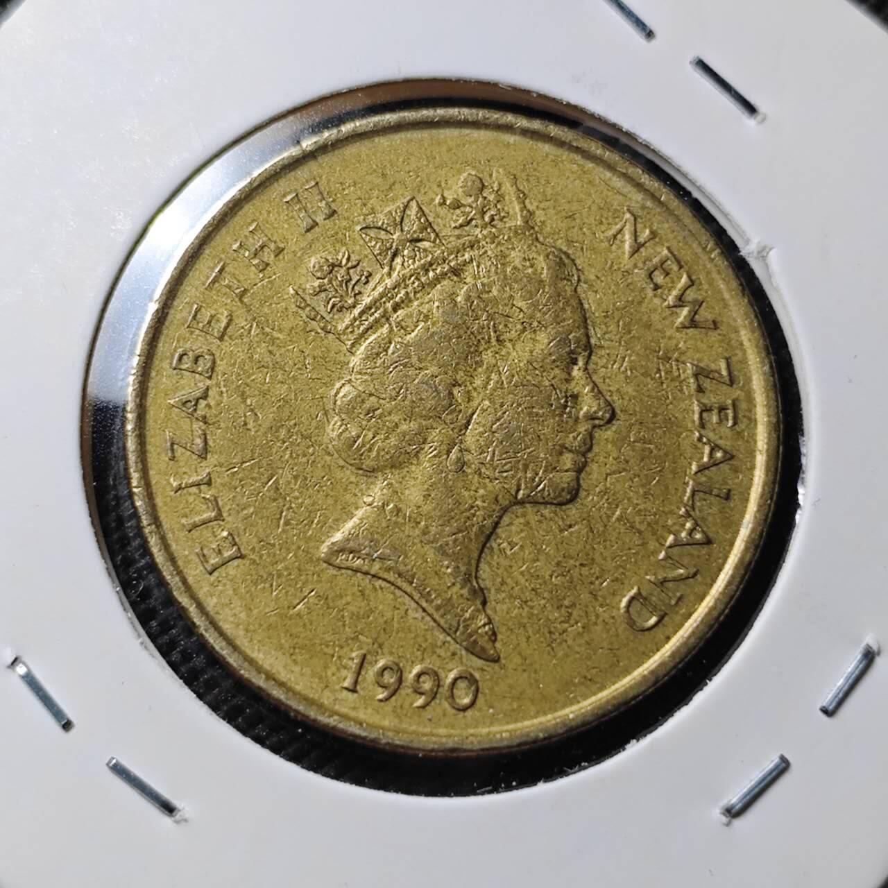KK钱币收藏小铺  第395期  2月预留时间 周末发货 1990新西兰2元 