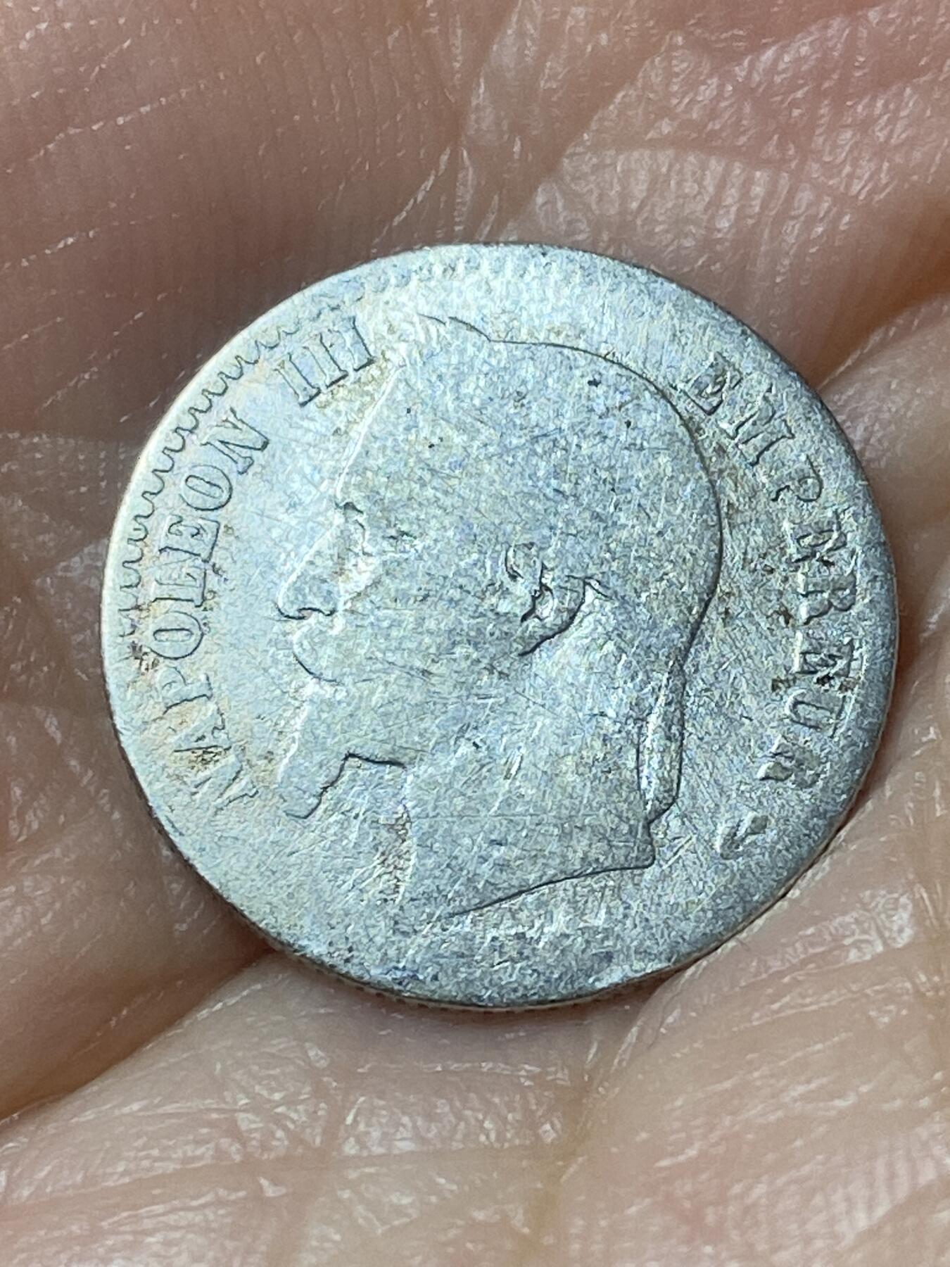 2026年第二十一场(总第一百九十场）外国好品散币场(免佣金) 法兰西第二帝国1864年50生丁银币(拿破仑三世第二版，BB标斯特拉斯堡造，835高银)