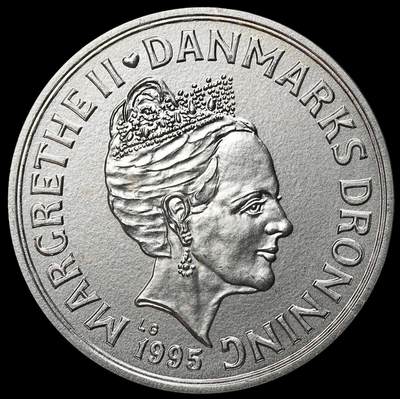 修遠堂世界钱币第104期 - 1995年丹麦-约阿希姆王子与亚历山德拉・曼利的婚礼纪念200克朗银币，31.10g，999银