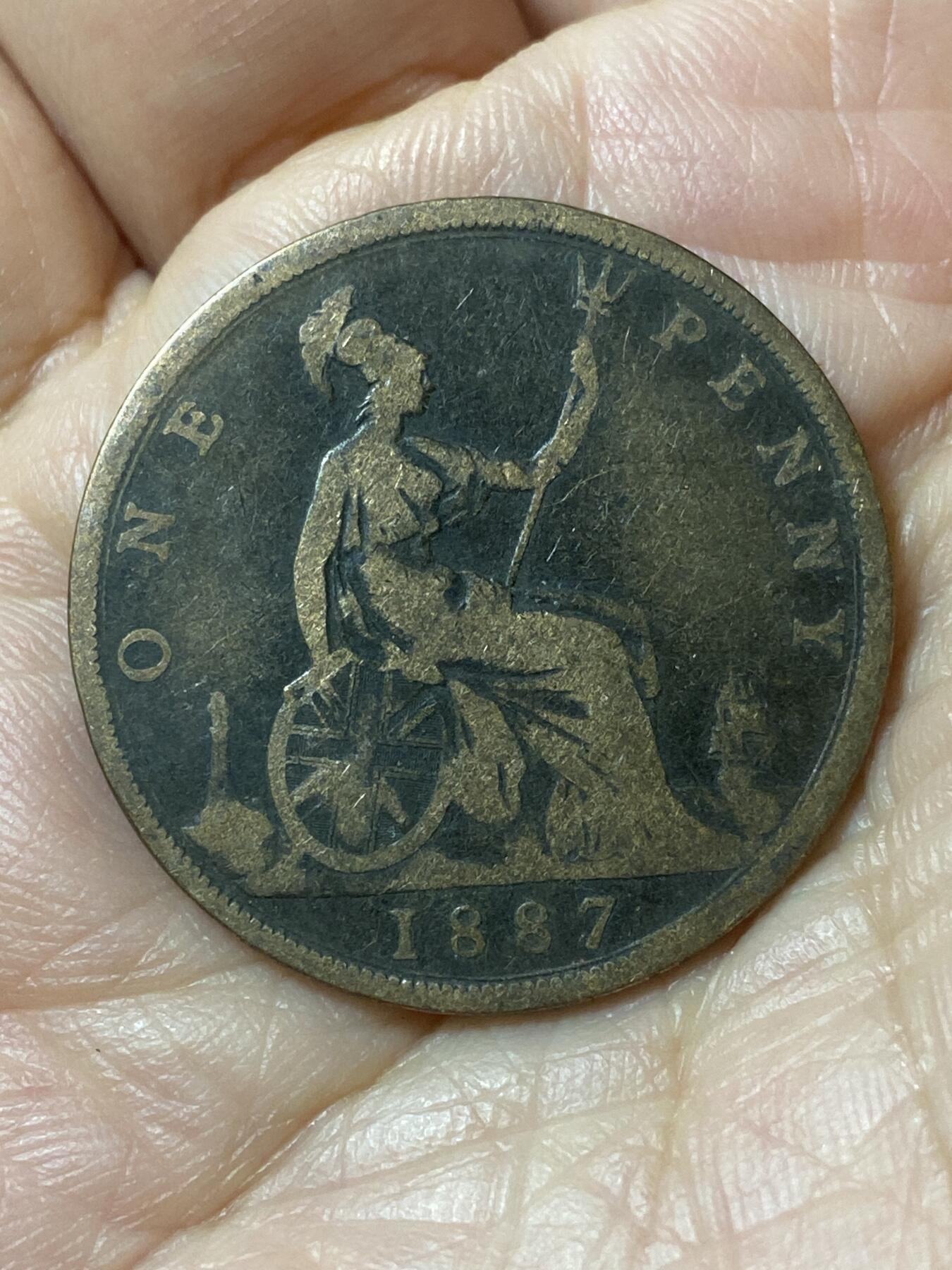 2026年第二十一场(总第一百九十场）外国好品散币场(免佣金) 英国🇬🇧1887年1便士(维多利亚女王中年桂冠第三版)