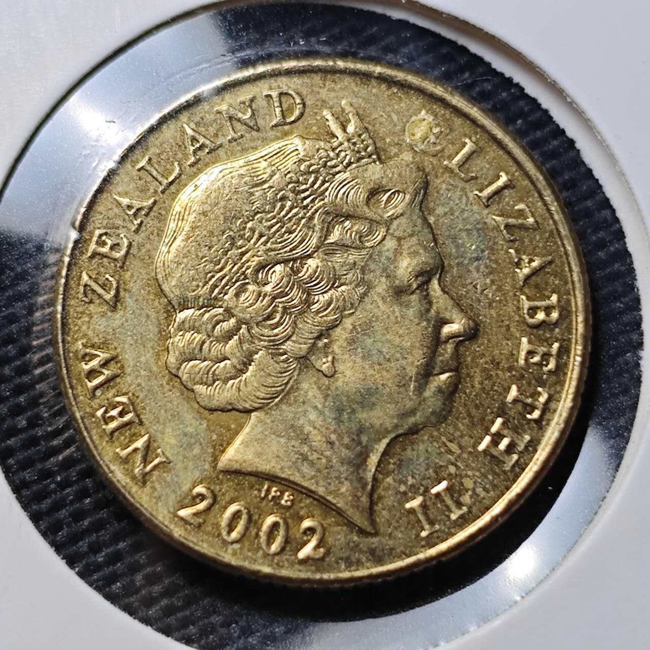 KK钱币收藏小铺  第395期  2月预留时间 周末发货 2002新西兰1元 