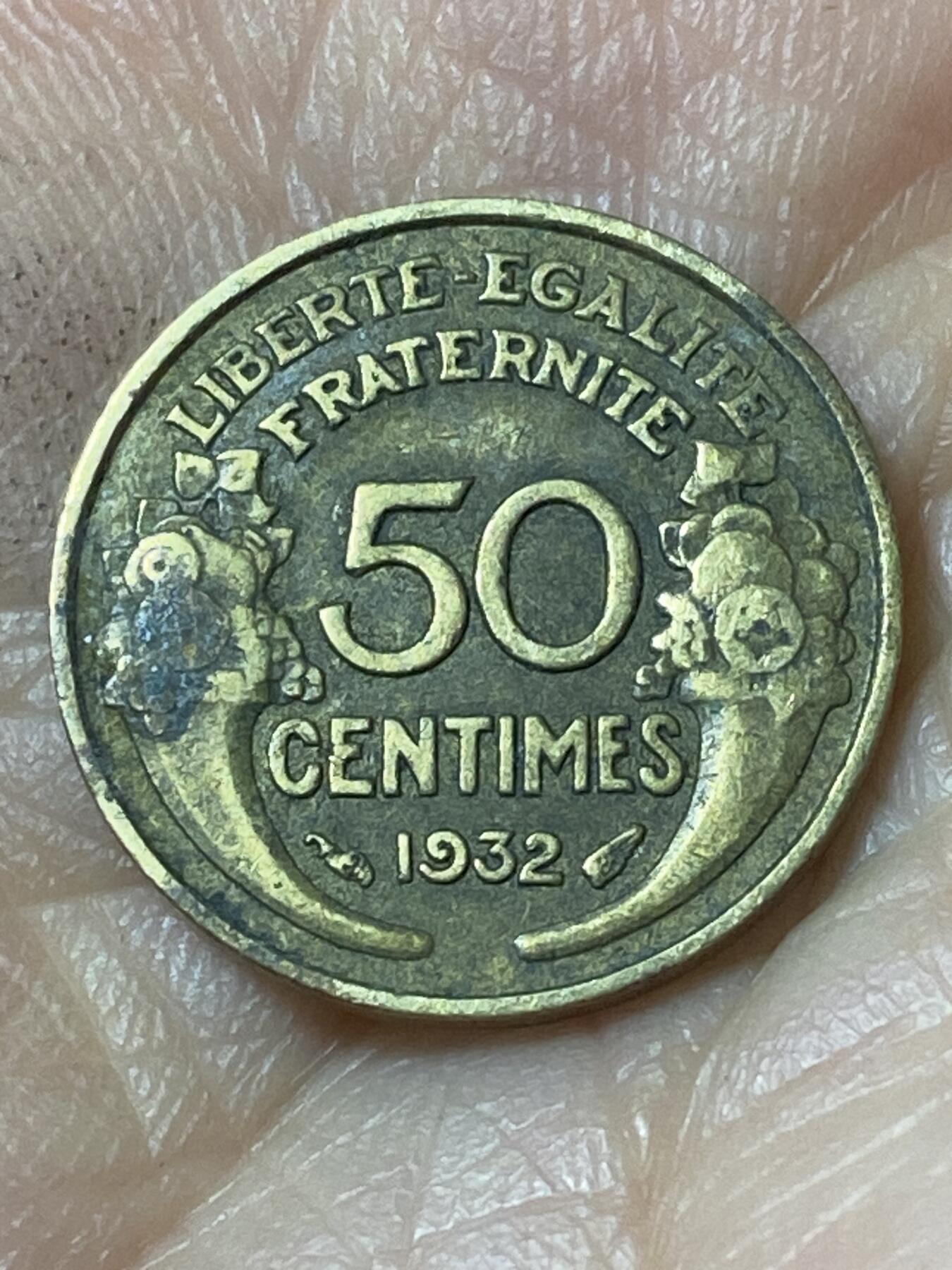 2026年第二十一场(总第一百九十场）外国好品散币场(免佣金) 法兰西第三共和国1932年50生丁(Open 9–开口9版)