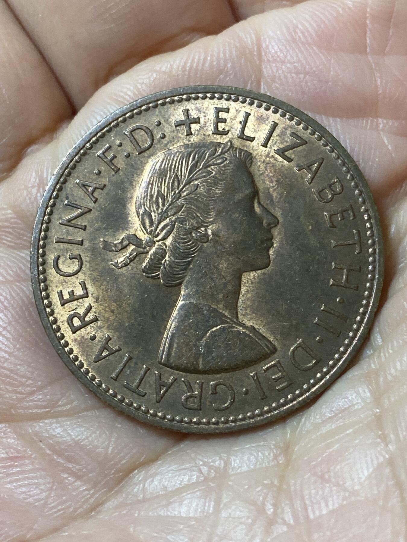 2026年第二十一场(总第一百九十场）外国好品散币场(免佣金) 带光好品–英国🇬🇧1965年1便士(伊丽莎白二世青年桂冠第二版)