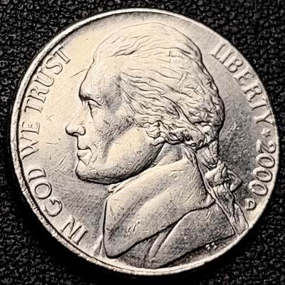 泉币菌-第182场- 精品福利场 - 美国千禧年5美分纪念币 杰斐逊 及 故居蒙蒂塞洛庄园 21mm