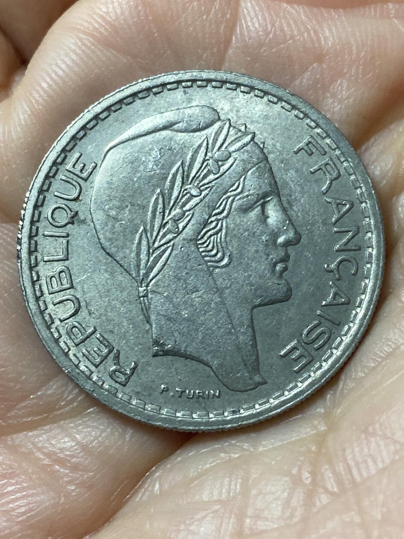 2026年第二十一场(总第一百九十场）外国好品散币场(免佣金) 法兰西第四共和国1947年10法郎(小头版，仅发行3年)