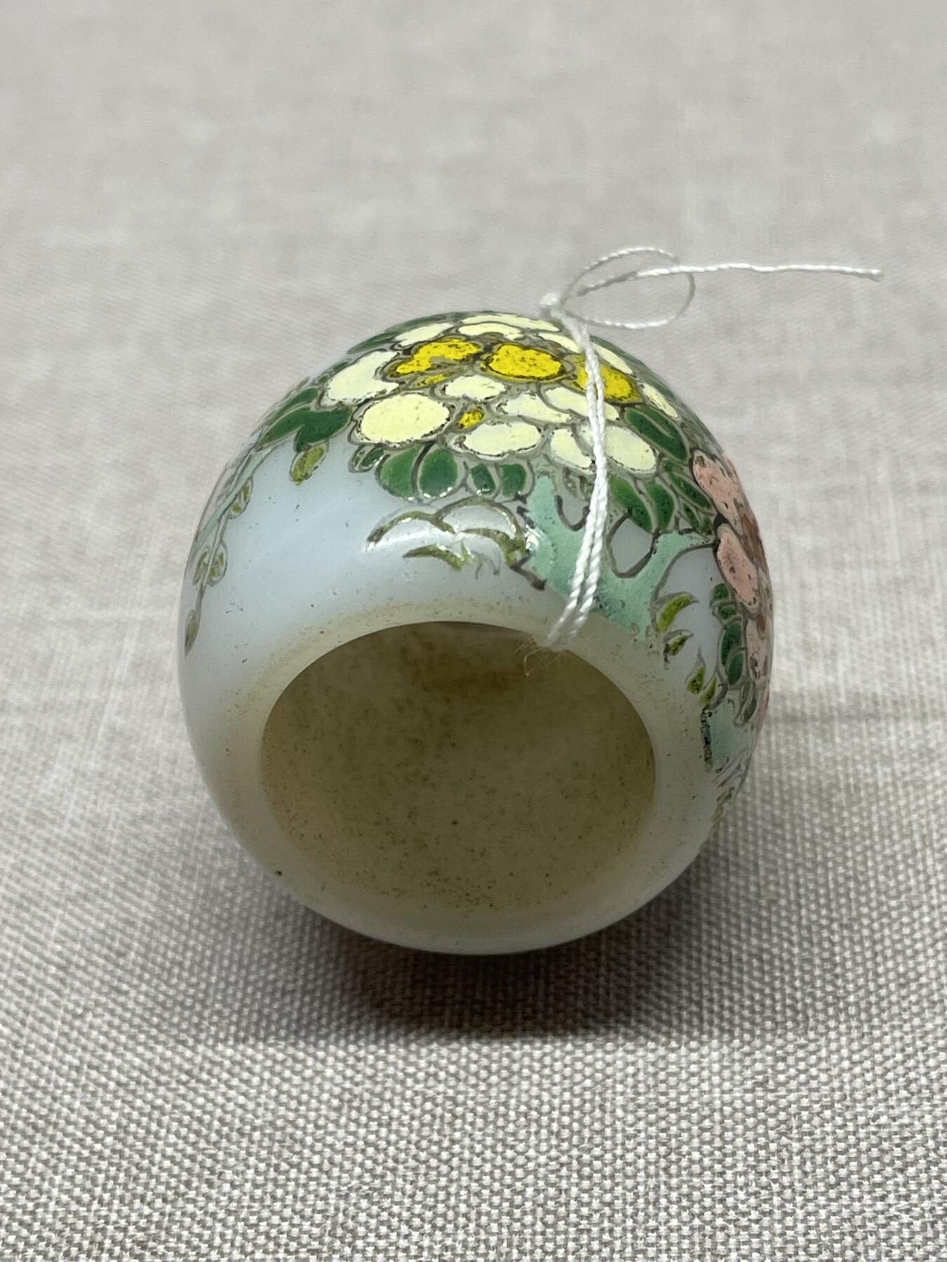 杂项 料器手绘花鸟扳指