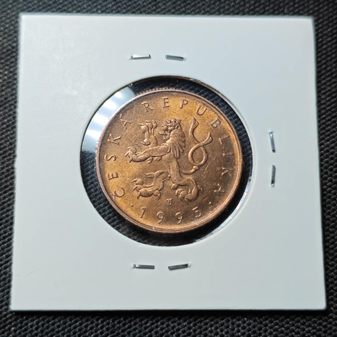 KK钱币收藏小铺  第395期  2月预留时间 周末发货 1995捷克10克朗 好品