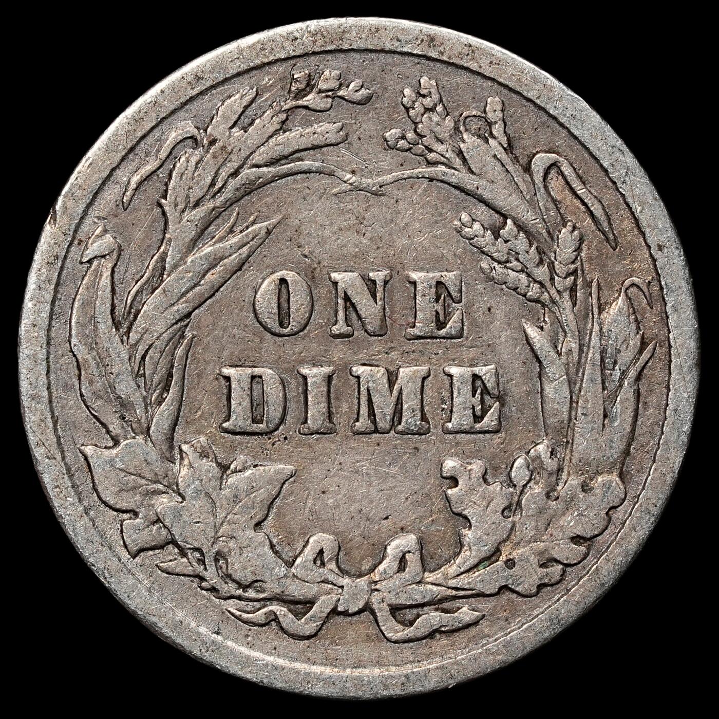 修遠堂世界钱币第104期 1906年美国10美分银币