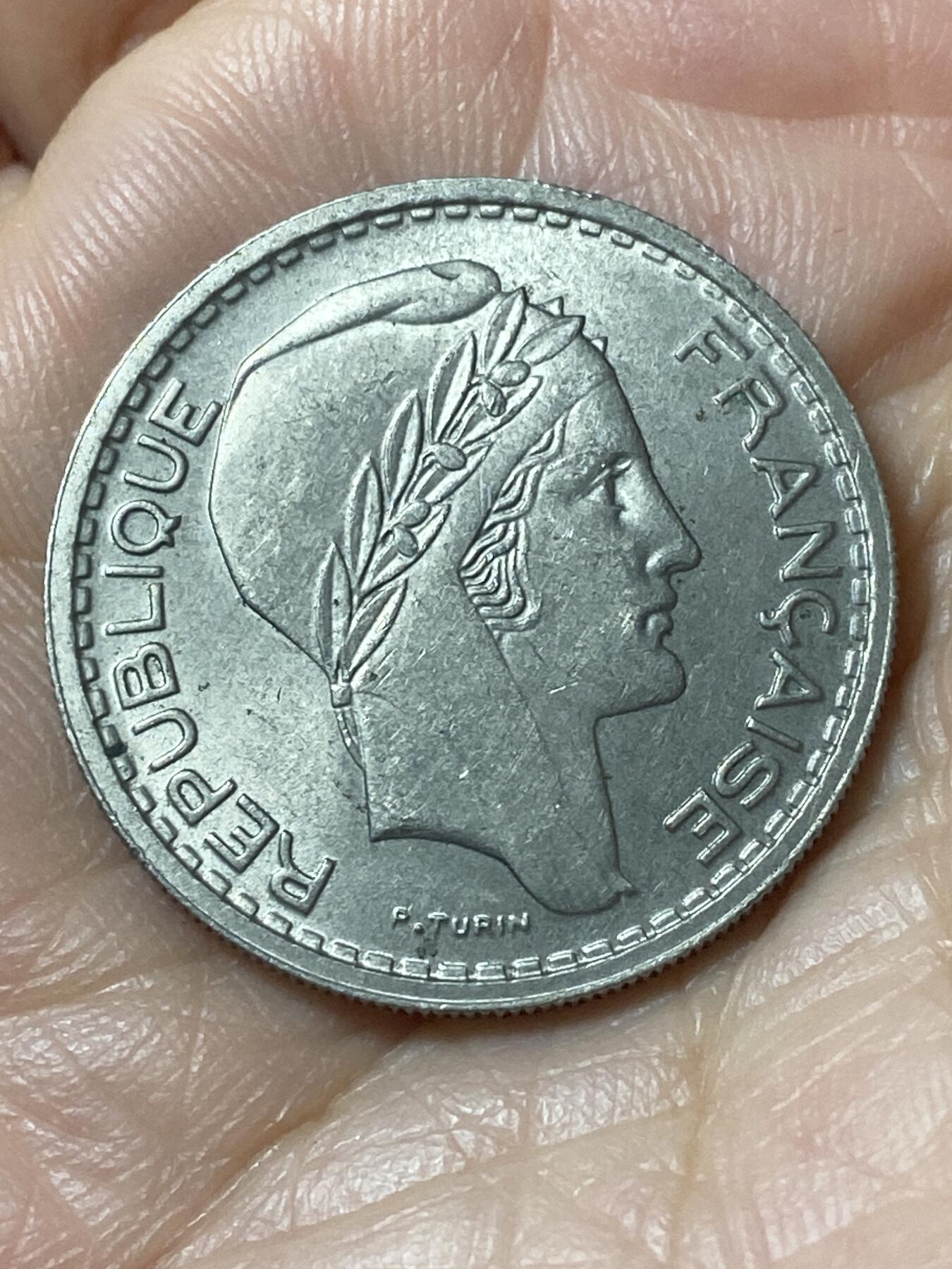 2026年第二十一场(总第一百九十场）外国好品散币场(免佣金) 原光好品–法兰西第四共和国1948年10法郎(小头版，仅发行3年)