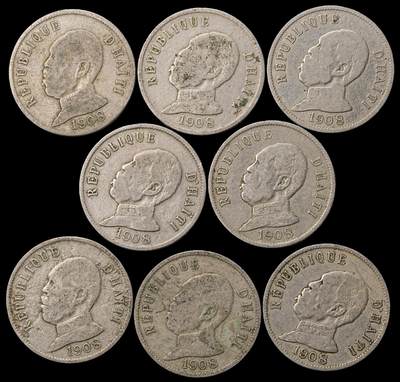 修遠堂世界钱币第104期 - 海地旧钱币一组