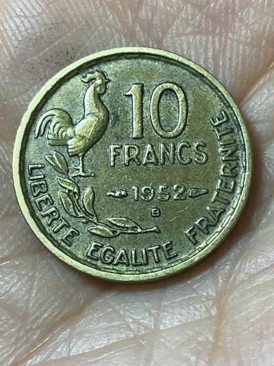 2026年第二十一场(总第一百九十场）外国好品散币场(免佣金) - 法兰西第四共和国1952年10法郎(B标，博蒙莱罗热造)