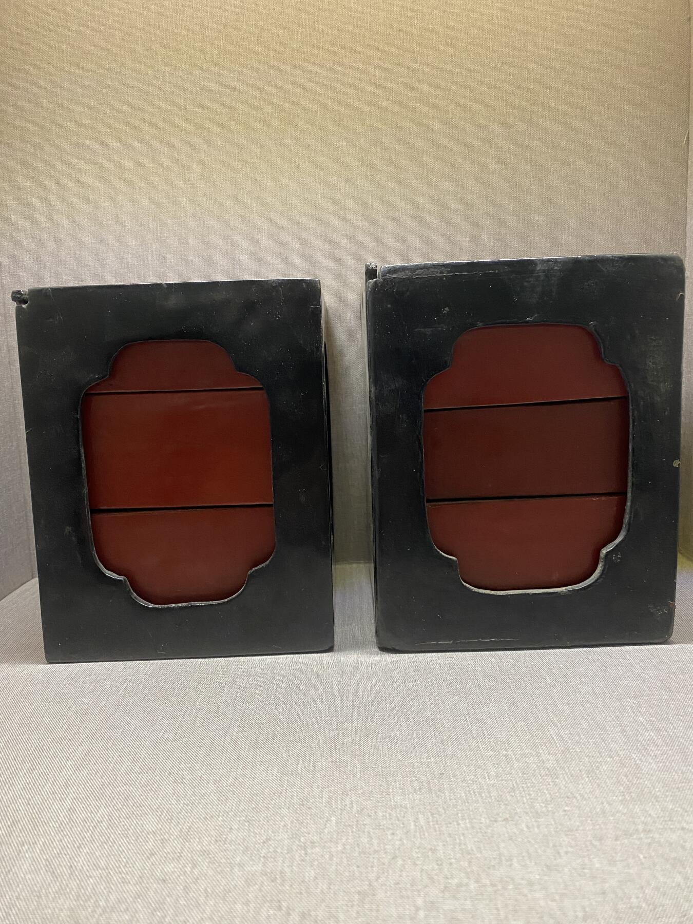 杂项 一对儿大漆盒