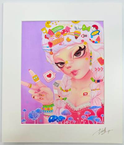 白泽拍卖卡牌手绘专场第32期（愿得长如此 年年物侯新） - 2026 董晓晨复制画 尺寸：34.2cm*40.2cm  董晓晨背签绘