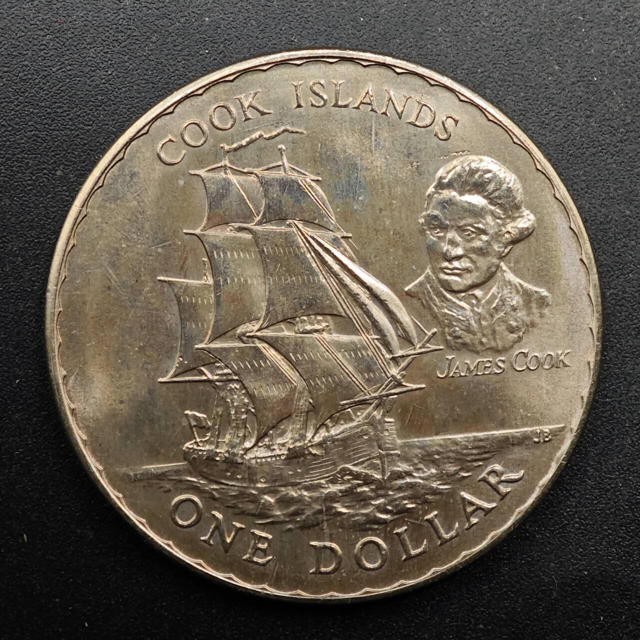  【淘币小摊】限时拍第八百七十拍   克朗币邮币封场    年前最后一场结束全部发出请更换最新收货地址不方便收货的请勿参拍或者顺丰到付 新西兰1970年1元库克船长纪念币