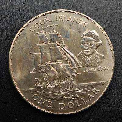  【淘币小摊】限时拍第八百七十拍   克朗币邮币封场    年前最后一场结束全部发出请更换最新收货地址不方便收货的请勿参拍或者顺丰到付 - 新西兰1970年1元库克船长纪念币