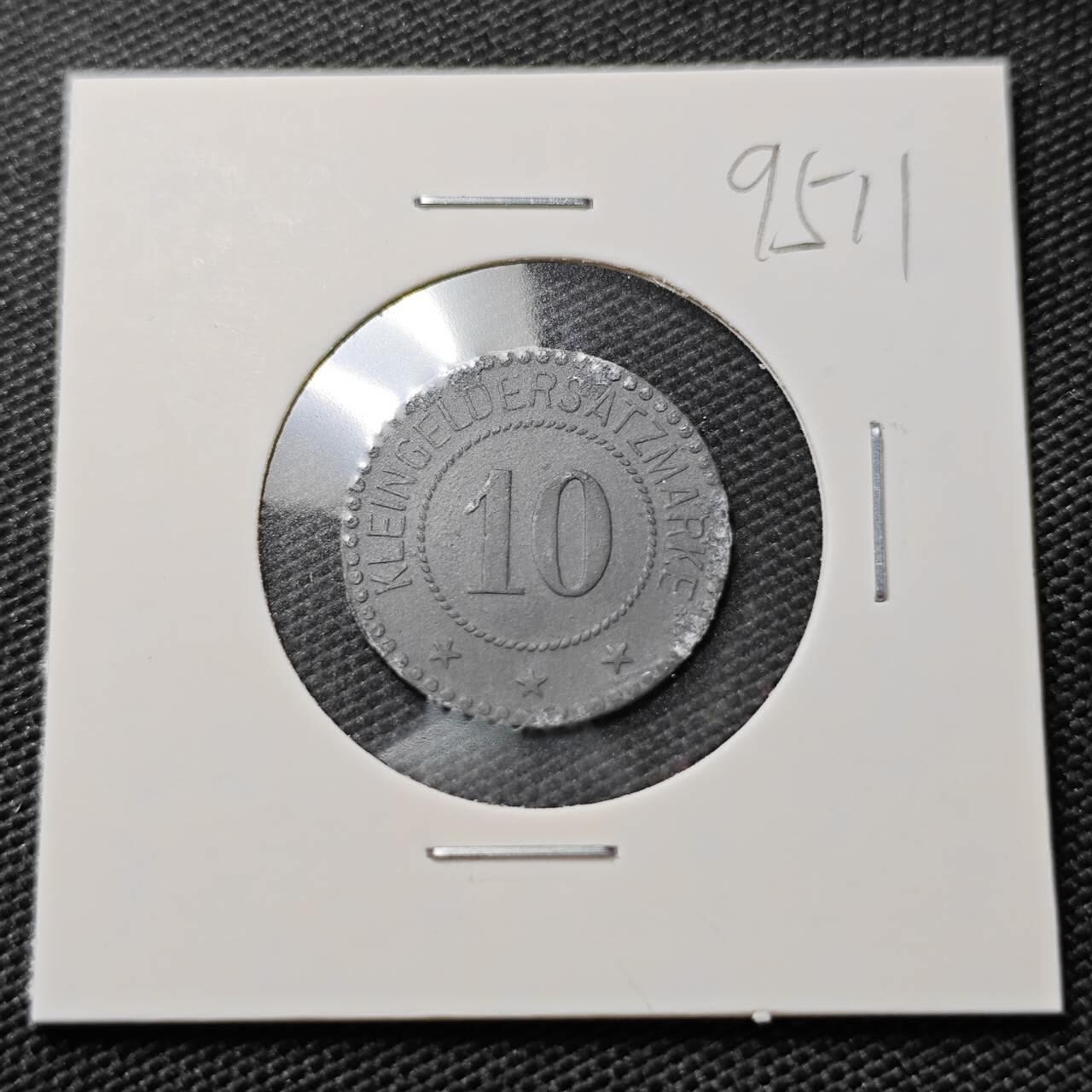 KK钱币收藏小铺  第395期  2月预留时间 周末发货  德紧10芬尼代币