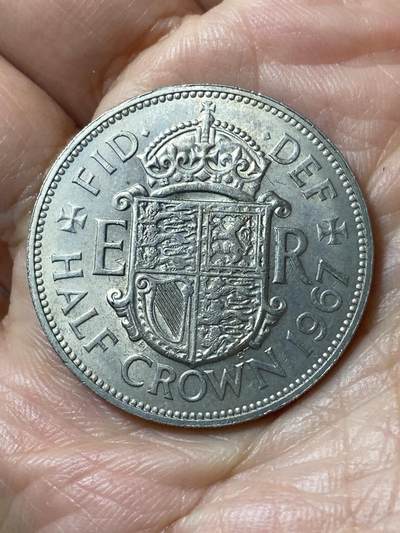 2026年第二十一场(总第一百九十场）外国好品散币场(免佣金) - 英国🇬🇧1967年半克朗(伊丽莎白二世青年桂冠第二版，普制币关门年)