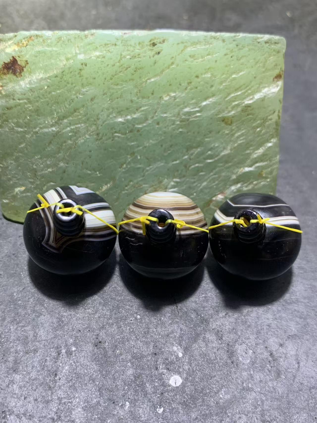 通货药师玛瑙通货佛头三通3颗