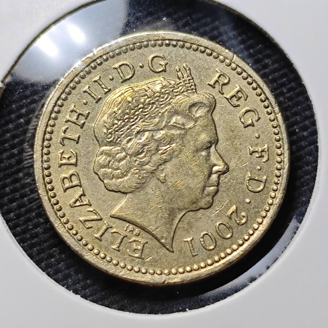 KK钱币收藏小铺  第395期  2月预留时间 周末发货 2001英国1镑 