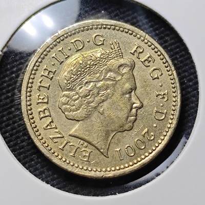 KK钱币收藏小铺  第395期  2月预留时间 周末发货 - 2001英国1镑 