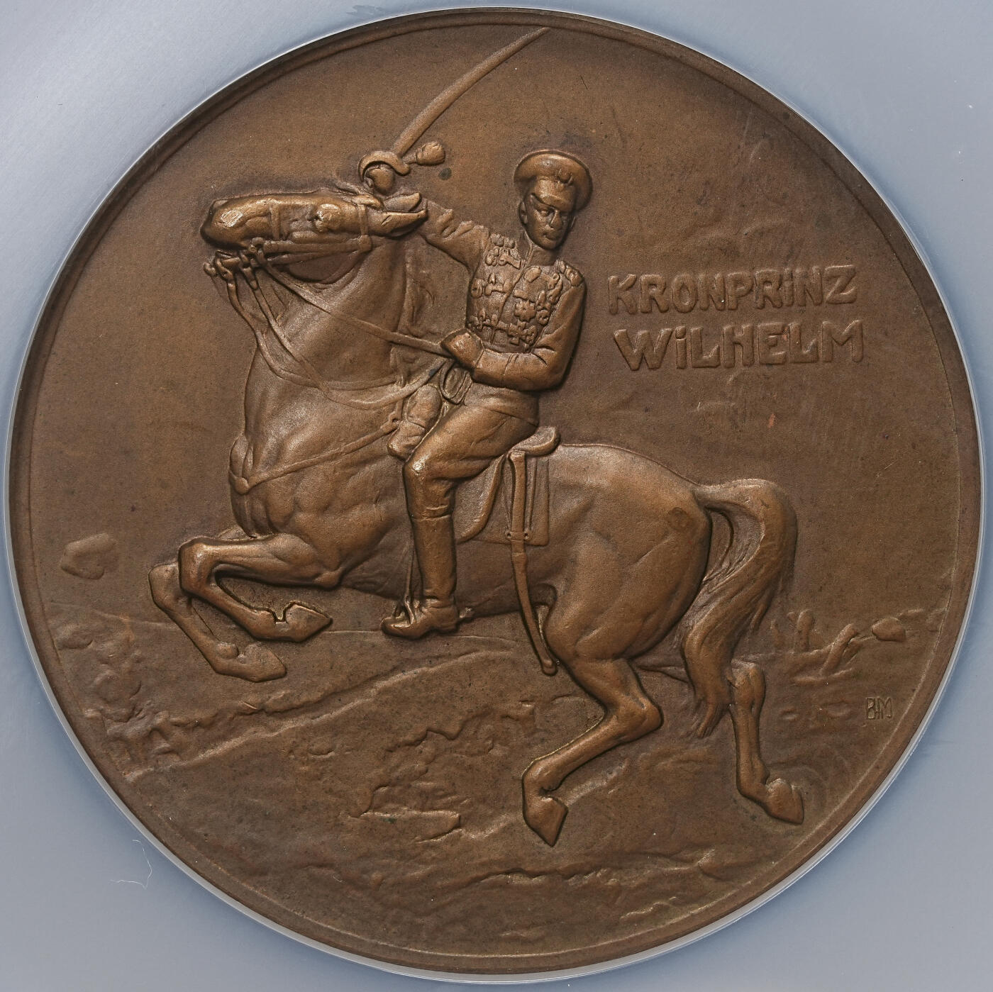 修遠堂世界钱币第104期 NGC MS64BN 1916年德国发行的凡尔登战役纪念大铜章，60.5 mm，92.11 g