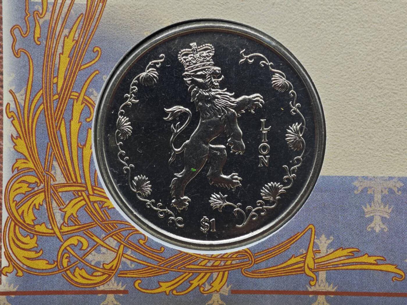  【淘币小摊】限时拍第八百七十拍   克朗币邮币封场    年前最后一场结束全部发出请更换最新收货地址不方便收货的请勿参拍或者顺丰到付 塞拉利昂1997年1元狮子纪念币邮币封