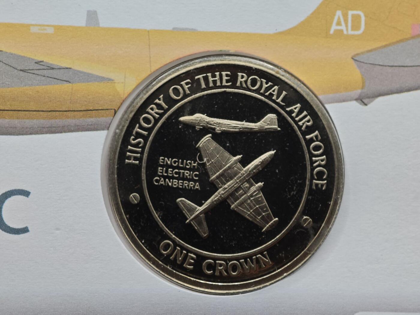  【淘币小摊】限时拍第八百七十拍   克朗币邮币封场    年前最后一场结束全部发出请更换最新收货地址不方便收货的请勿参拍或者顺丰到付 直布罗陀2008年英国皇家空军飞机历史克朗纪念币邮币封